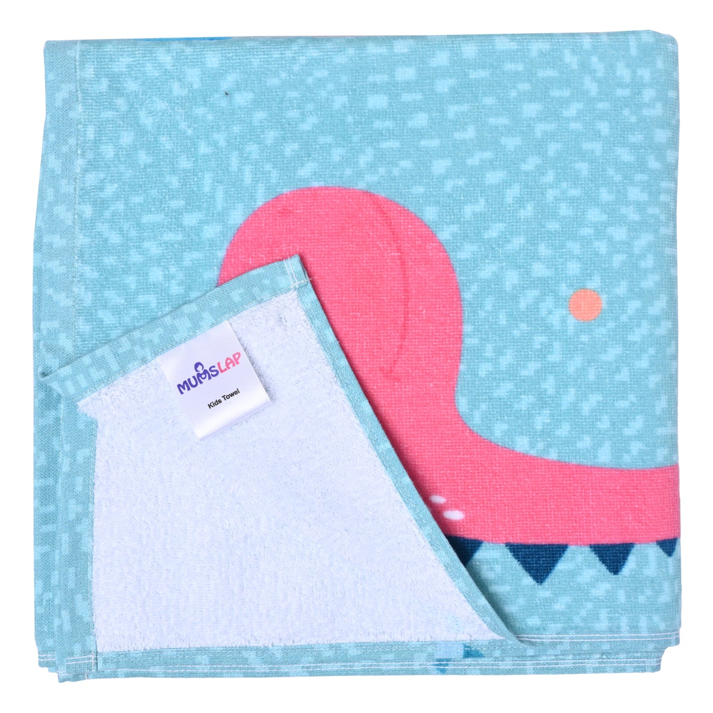 MumsLap Premium Soft & Absorbent 100% Cotton Kids Bath Towel | 380 GSM | Large, Quick Dry, Strong | Versatile for Bath, Pool, and Beach (Dinosaur Print)