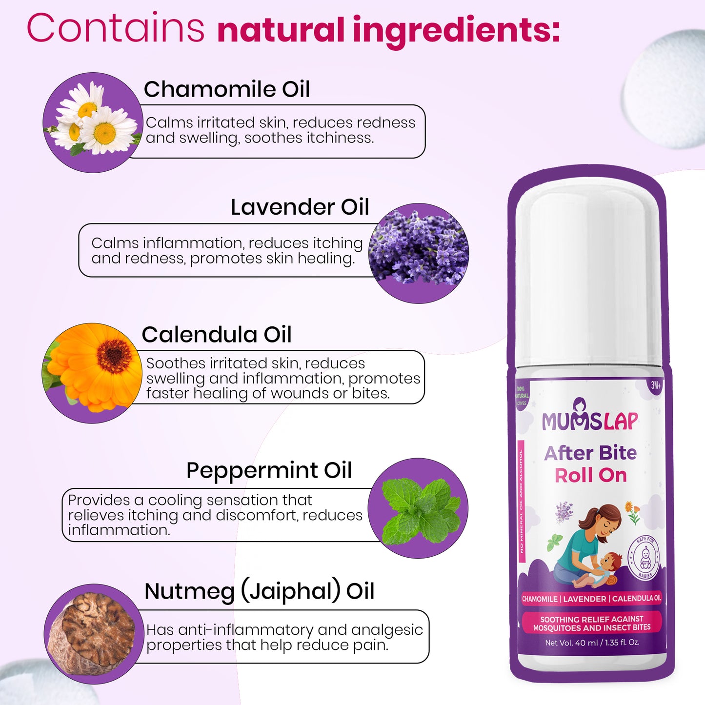 After Bite Roll On For Rashes & Mosquito Bites with Lavander And Gandhpura Oils