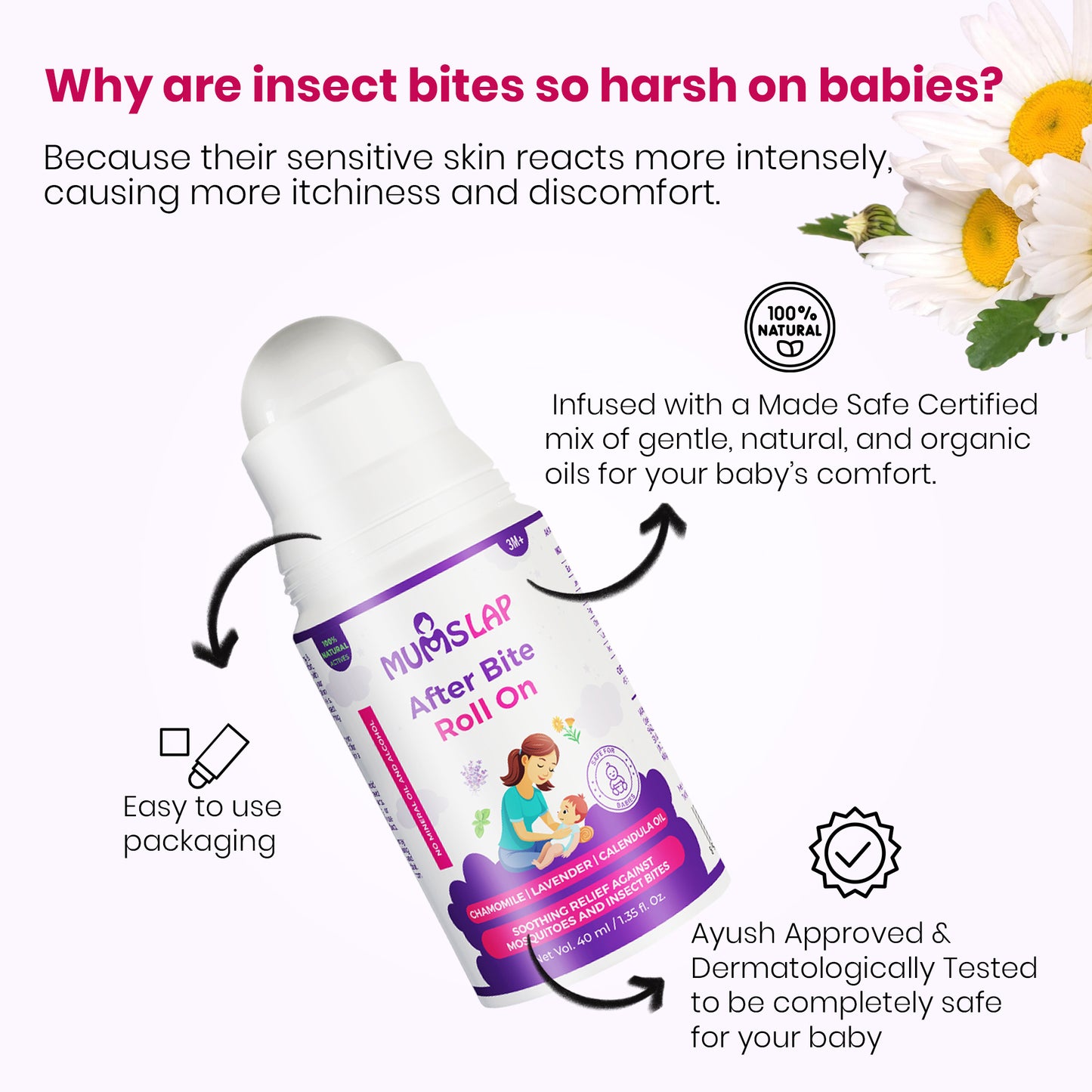 After Bite Roll On For Rashes & Mosquito Bites with Lavander And Gandhpura Oils