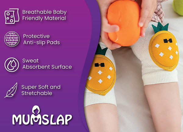 Baby Knee Pads for Crawling (set of 2 pairs)