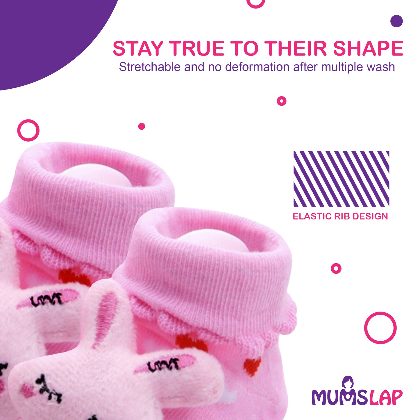 Baby Boys & Girls Socks (All Pink)