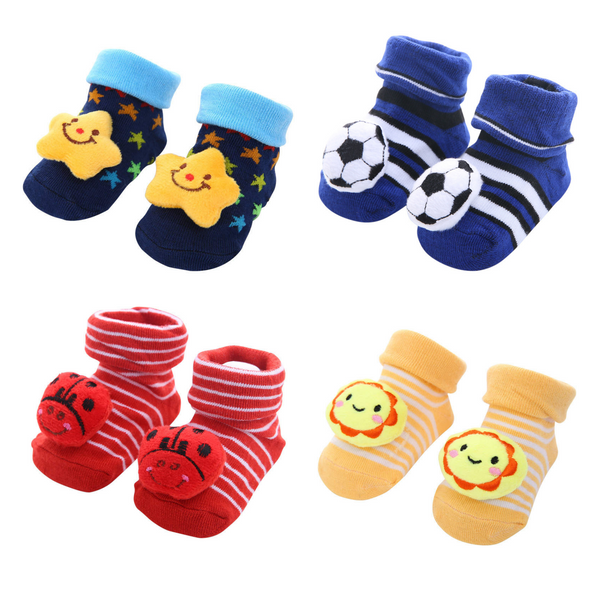Baby Boys & Girls Socks (Red, Blue and Yellow)