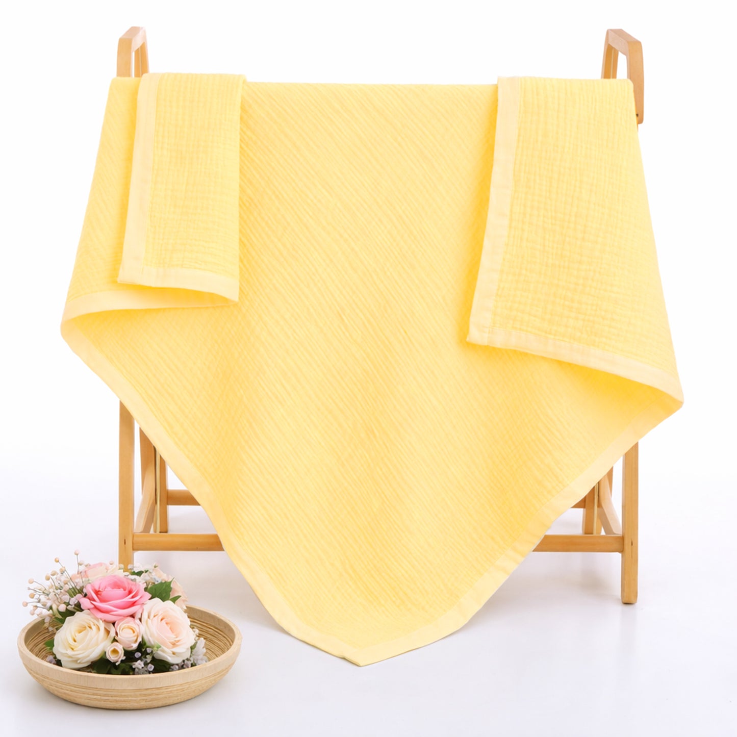 Muslin 4-Layer Baby Blanket Ultra Soft & Breathable Cotton Wrap (0-5 Years)