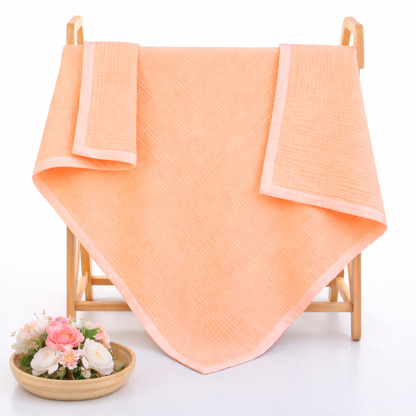 Muslin 4-Layer Baby Blanket Ultra Soft & Breathable Cotton Wrap (0-5 Years)