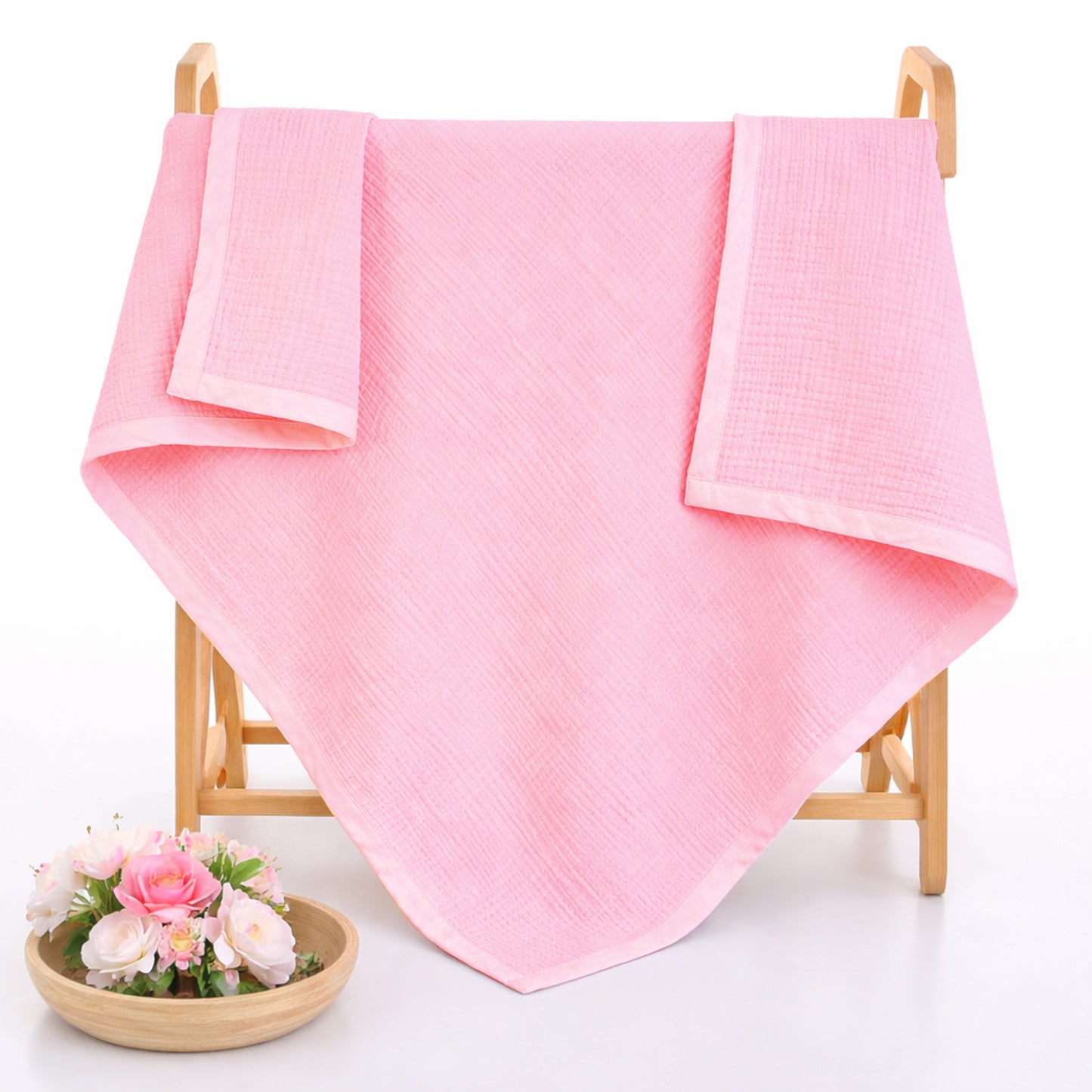 Muslin 4-Layer Baby Blanket Ultra Soft & Breathable Cotton Wrap (0-5 Years)