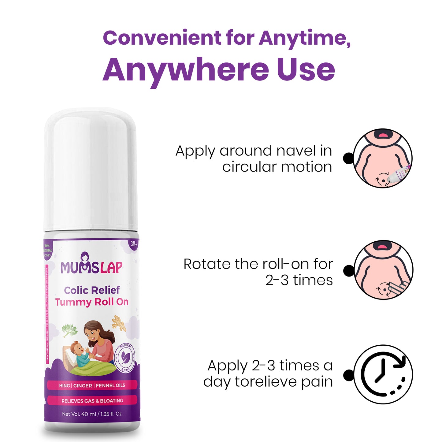 Colic Relief Tummy Roll On For Babies