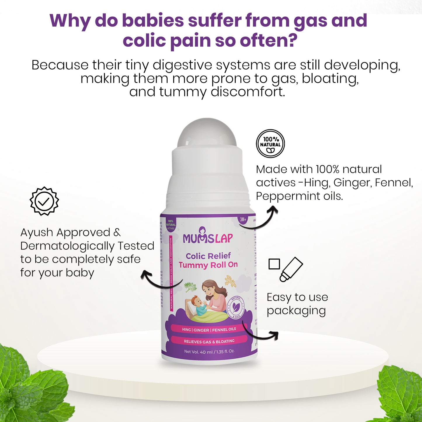 Colic Relief Tummy Roll On For Babies