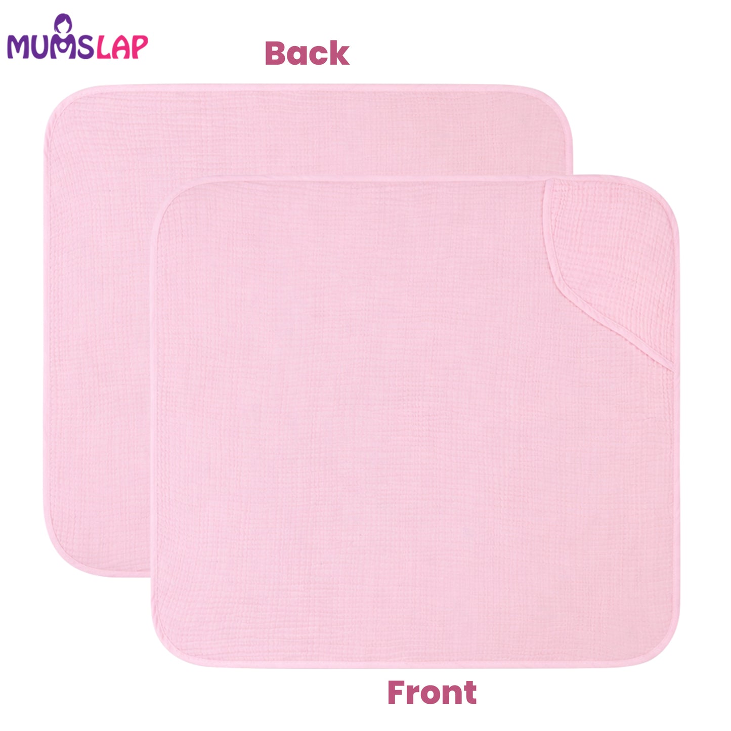 MumsLap 4-Layer Muslin Hooded Baby Towel | Ultra Soft & Absorbent Cotton Bath Towel for Newborns & Kids