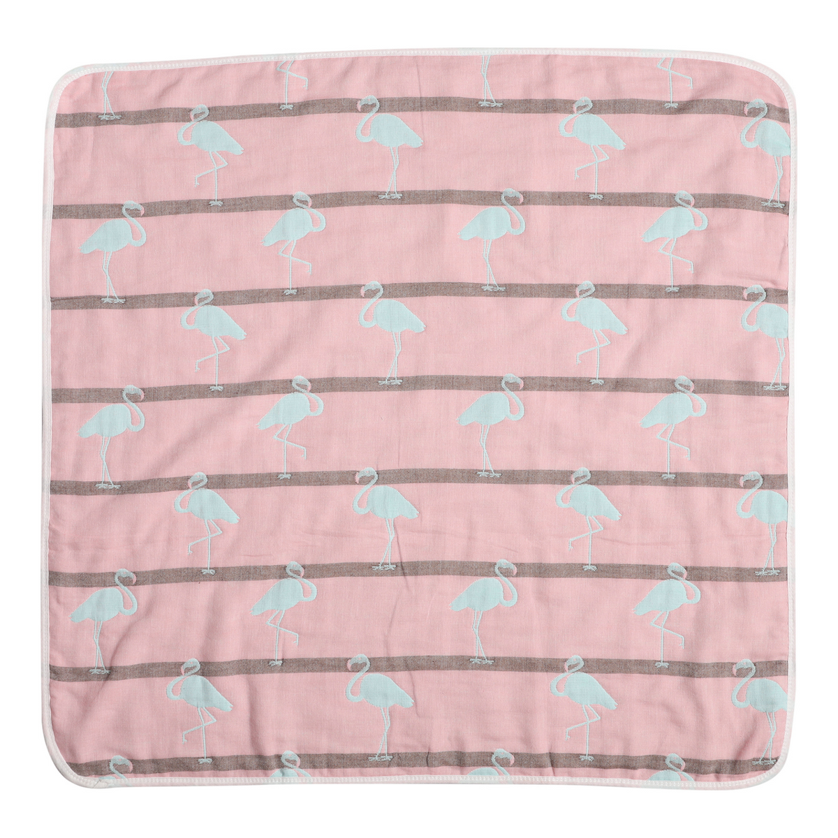 MumsLap Baby Muslin Blanket for Newborn| Pink Swan Print | 6 Layer Gauze Cotton | Soft Swaddle Wrap Blanket/Quilt/Bath Towel/Nursing Cover/Crib Blankets for Boys and Girls, Multicolor