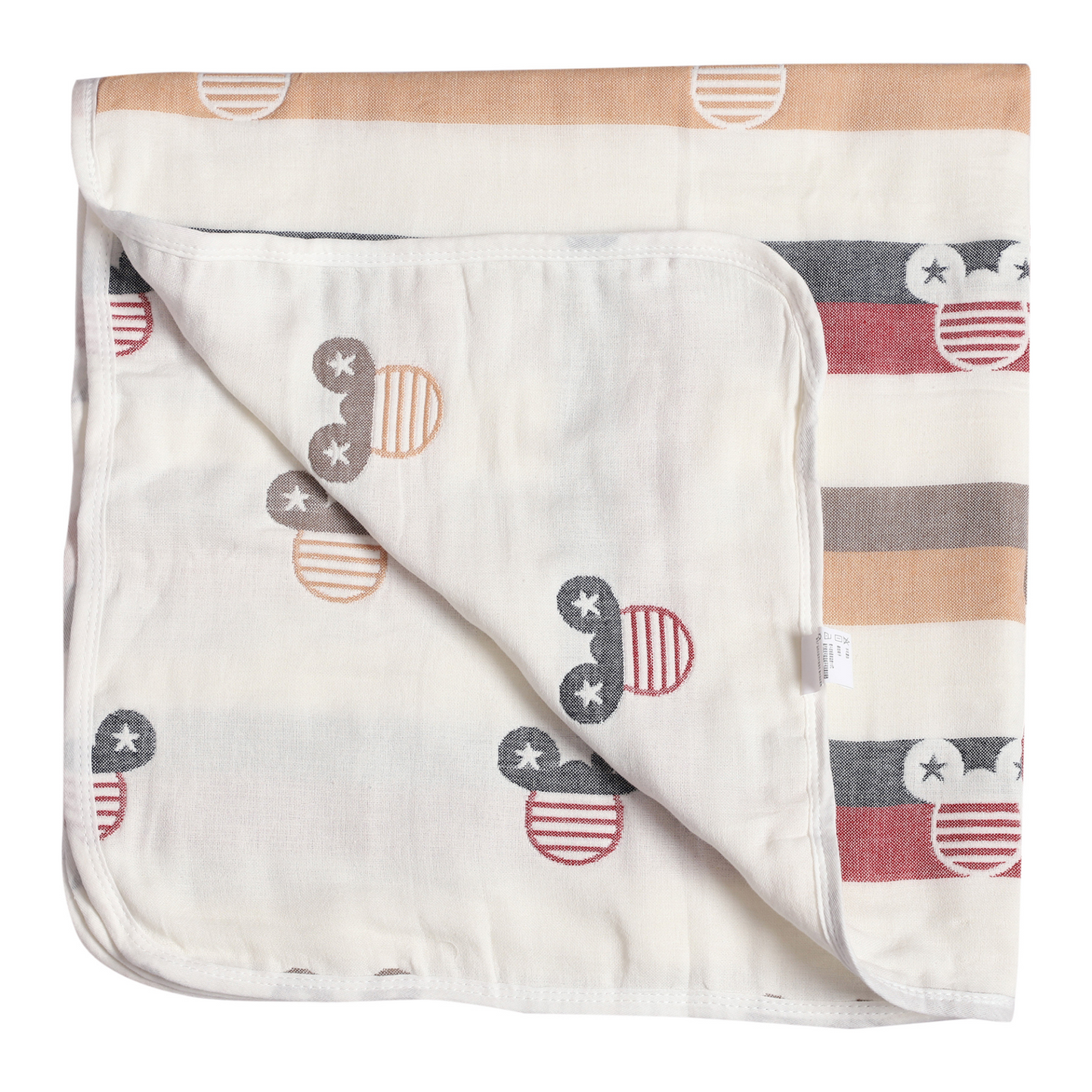 MumsLap Baby Muslin Blanket for Newborn | 6 Layer Gauze Cotton | Soft Swaddle Wrap Blanket/Quilt/Bath Towel/Nursing Cover/Crib Blankets for Boys and Girls, 200 tc,Multicolor