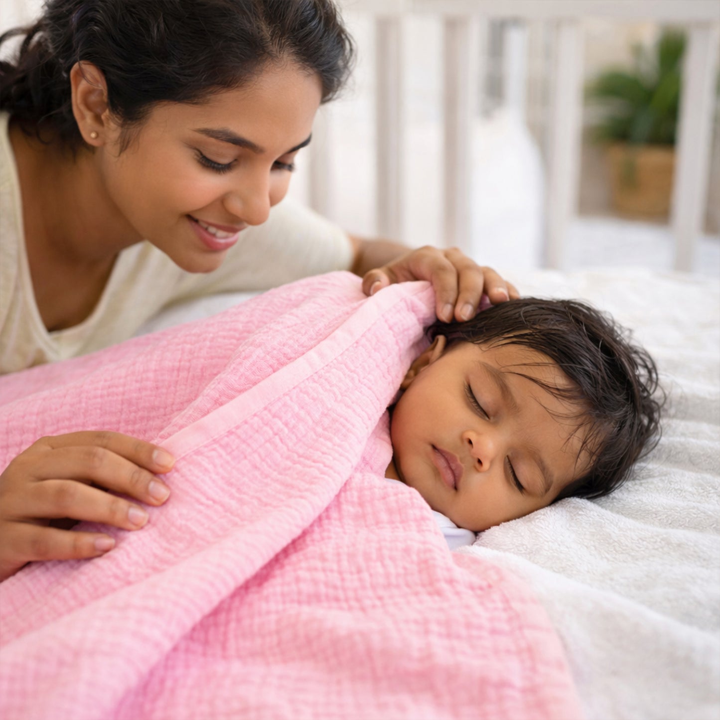 Muslin 4-Layer Baby Blanket Ultra Soft & Breathable Cotton Wrap (0-5 Years)