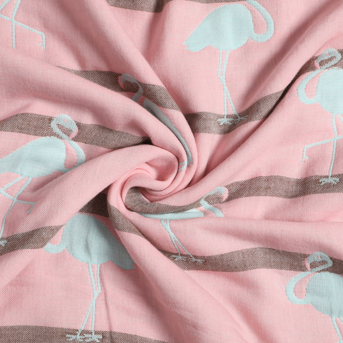 MumsLap Baby Muslin Blanket for Newborn| Pink Swan Print | 6 Layer Gauze Cotton | Soft Swaddle Wrap Blanket/Quilt/Bath Towel/Nursing Cover/Crib Blankets for Boys and Girls, Multicolor
