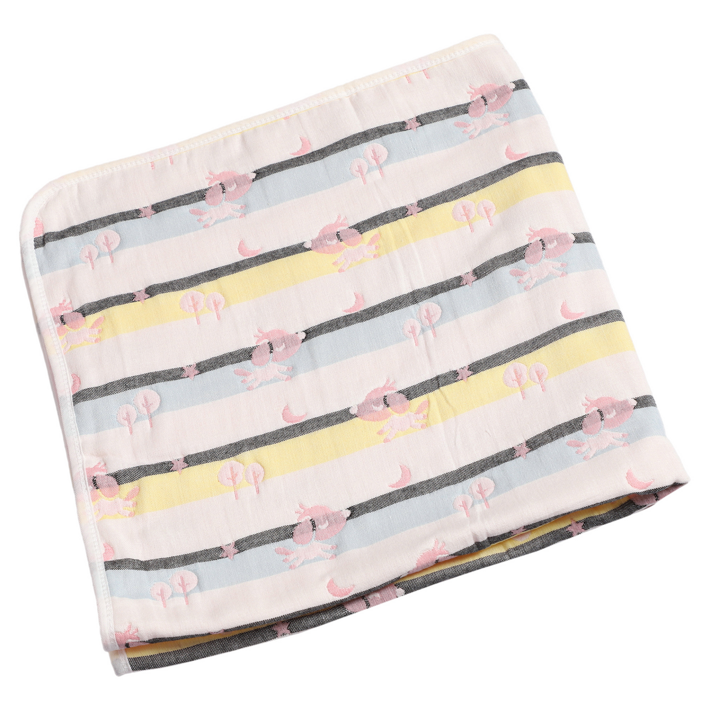 MumsLap Baby Muslin Blanket for Newborn | 6 Layer Gauze Cotton | Soft Swaddle Wrap Blanket/Quilt/Bath Towel/Nursing Cover/Crib Blankets for Boys and Girls, Multicolor
