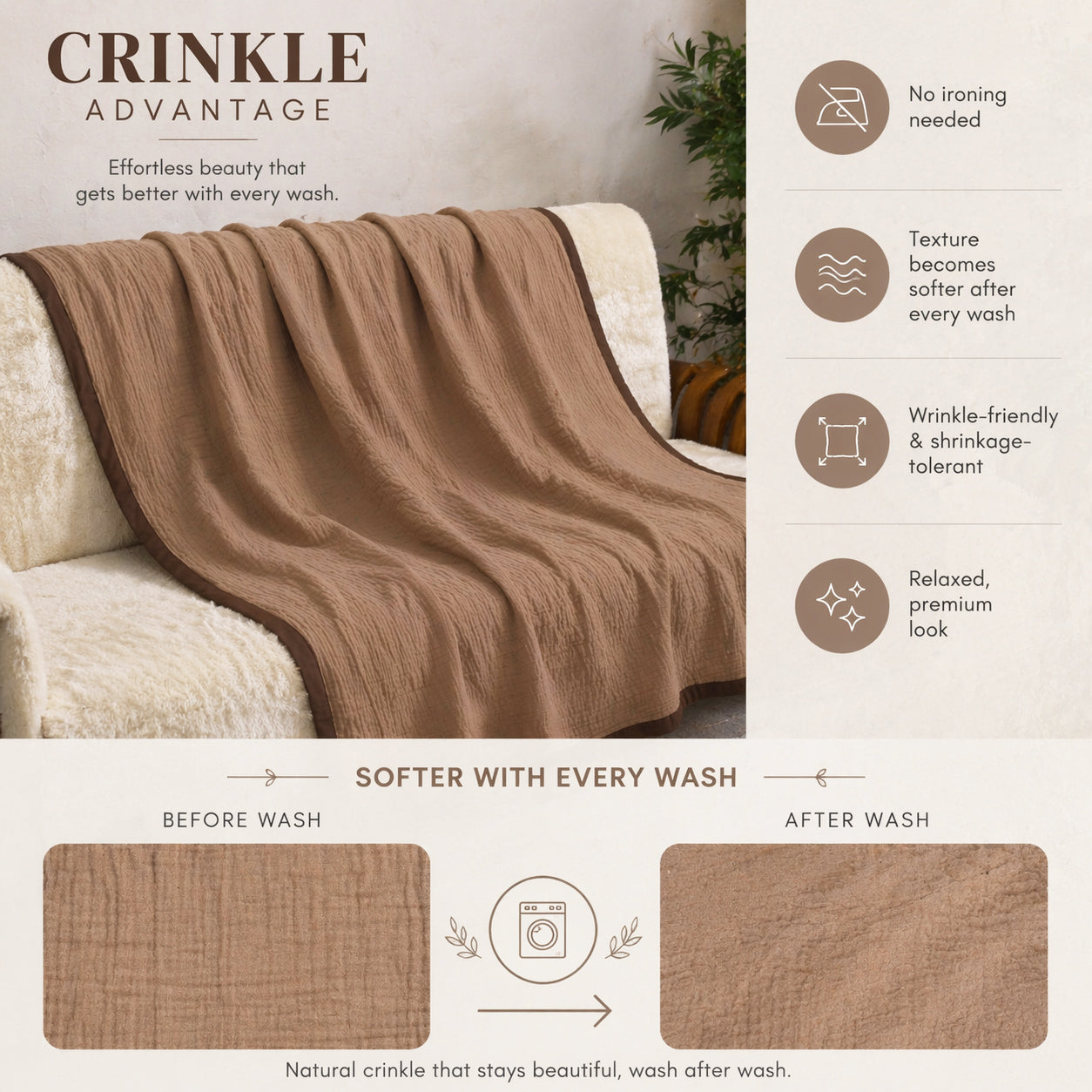 Muslin 4-Layer Baby Blanket Ultra Soft & Breathable Cotton Wrap (0-5 Years)