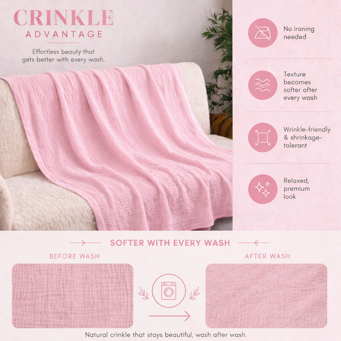 Muslin 4-Layer Baby Blanket Ultra Soft & Breathable Cotton Wrap (0-5 Years)