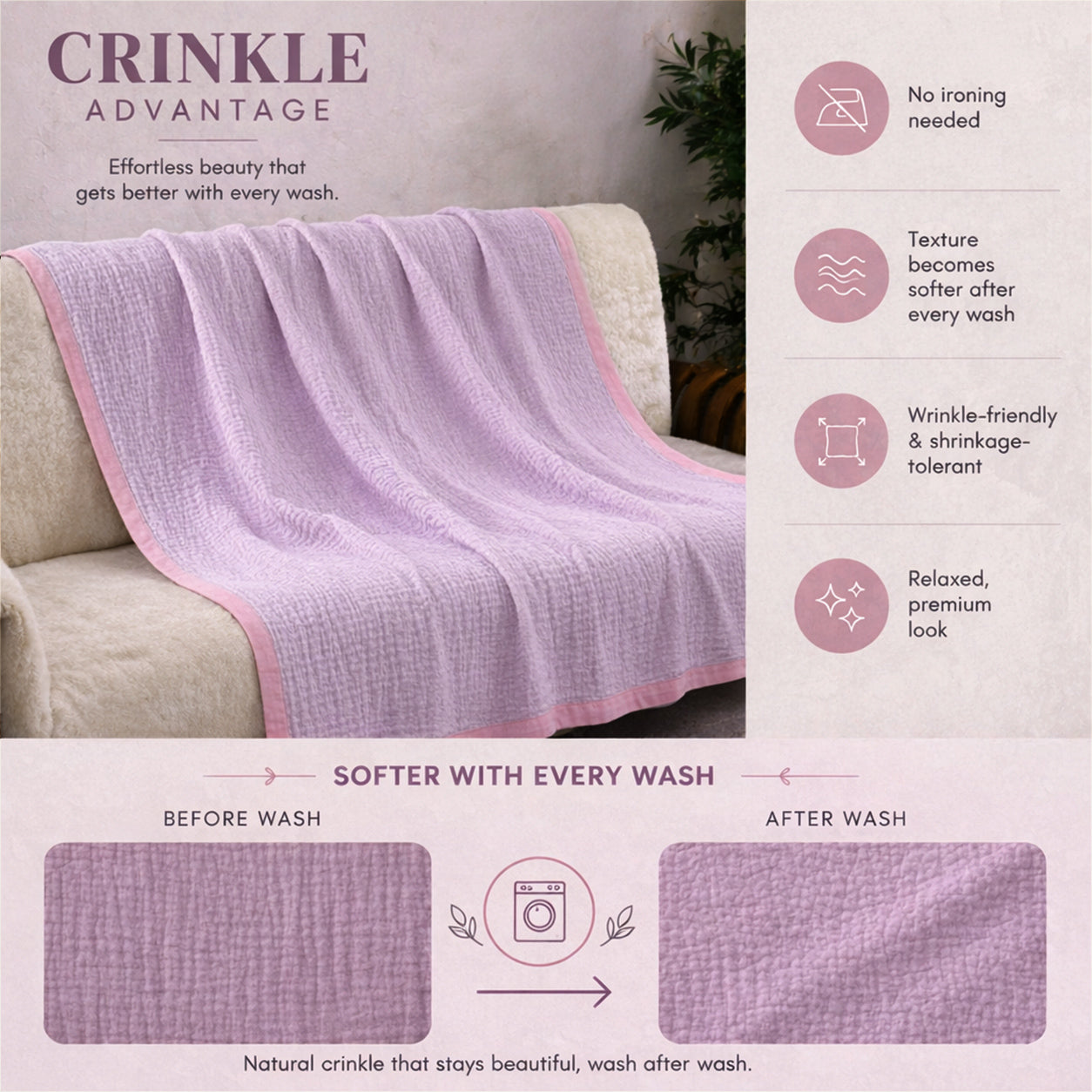 Muslin 4-Layer Baby Blanket Ultra Soft & Breathable Cotton Wrap (0-5 Years)