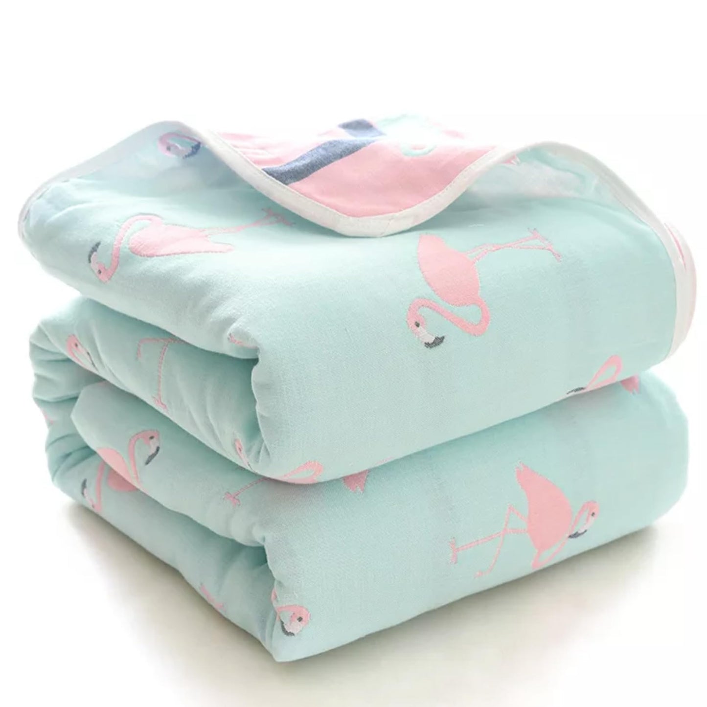MumsLap Baby Muslin Blanket for Newborn | 6 Layer Gauze Cotton | Soft Swaddle Wrap Blanket/Quilt/Bath Towel/Nursing Cover/Crib Blankets for Boys and Girls, Multicolor