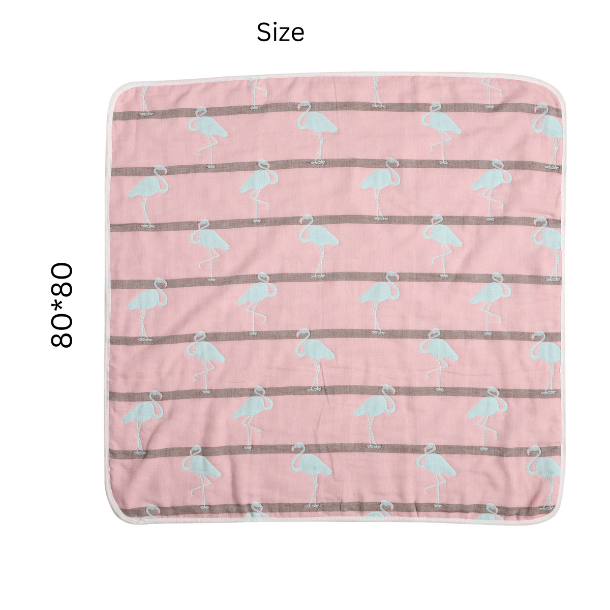 MumsLap Baby Muslin Blanket for Newborn| Pink Swan Print | 6 Layer Gauze Cotton | Soft Swaddle Wrap Blanket/Quilt/Bath Towel/Nursing Cover/Crib Blankets for Boys and Girls, Multicolor