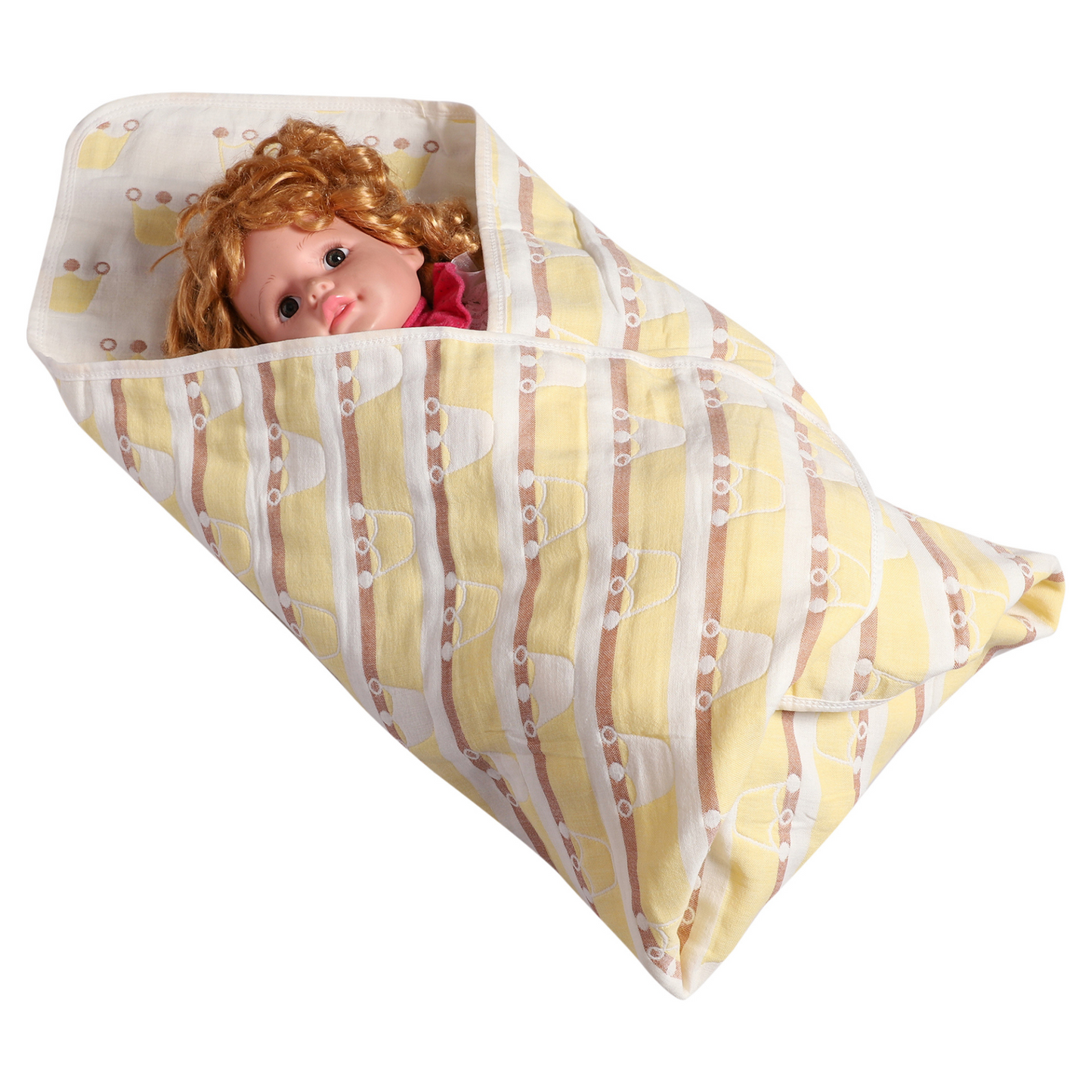 MumsLap Baby Muslin Blanket for Newborn | 6 Layer Gauze Cotton | Soft Swaddle Wrap Blanket/Quilt/Bath Towel/Nursing Cover/Crib Blankets for Boys and Girls, Multicolor