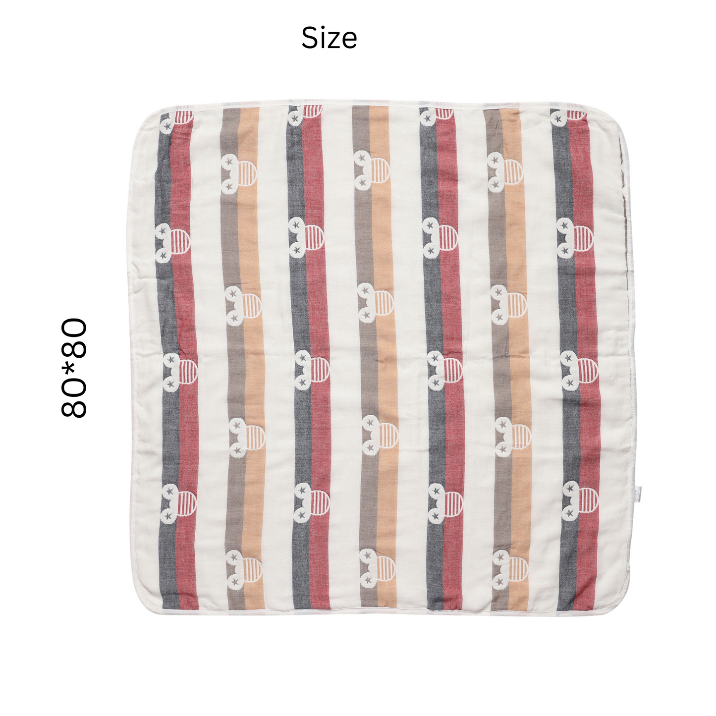 MumsLap Baby Muslin Blanket for Newborn | 6 Layer Gauze Cotton | Soft Swaddle Wrap Blanket/Quilt/Bath Towel/Nursing Cover/Crib Blankets for Boys and Girls, 200 tc,Multicolor