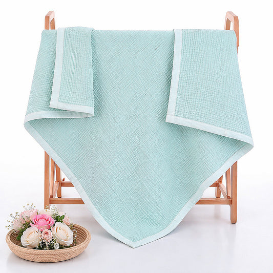 Muslin 4-Layer Baby Blanket Ultra Soft & Breathable Cotton Wrap | Ice Blue (0-5 Years)