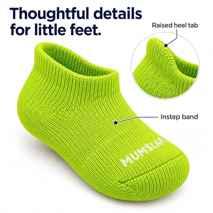 Baby Socks for Newborn to 6 Months, POP Colors, Soft & Cute Cotton Socks for Baby Boys & Girls, Plain Design Comfortable Infant Socks, Unisex Baby Socks (0-6 M, Pack of 3)