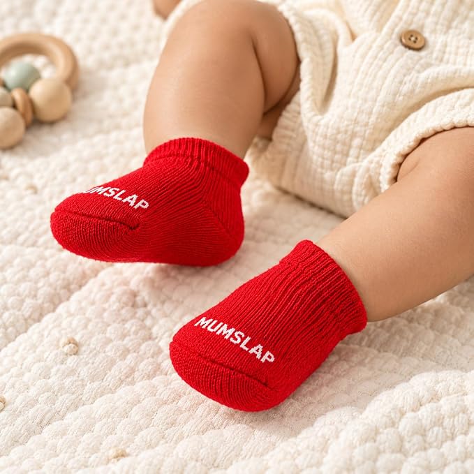 Baby Socks for Newborn to 6 Months, POP Colors, Soft & Cute Cotton Socks for Baby Boys & Girls, Plain Design Comfortable Infant Socks, Unisex Baby Socks (0-6 M, Pack of 3)