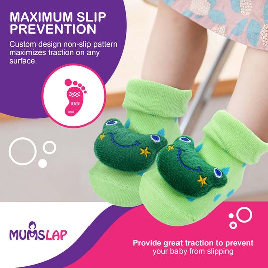 Baby Boys & Girls Socks (Green,Red,Cream,White)