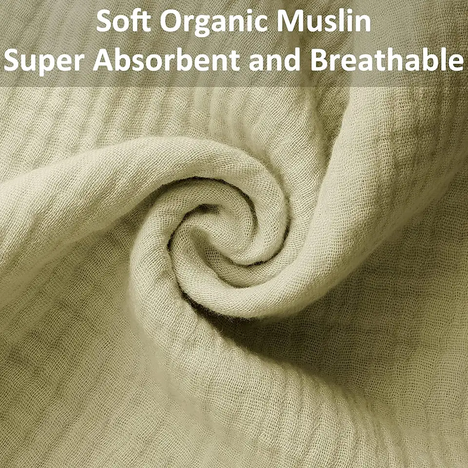 Muslin Baby Bibs - 5 Colours Set